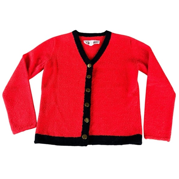 VTG St. John Knits 3-Piece Skirt Suit 60s 70s Red Black Dots Mock Neck Talon Zip - Picture 5 of 16